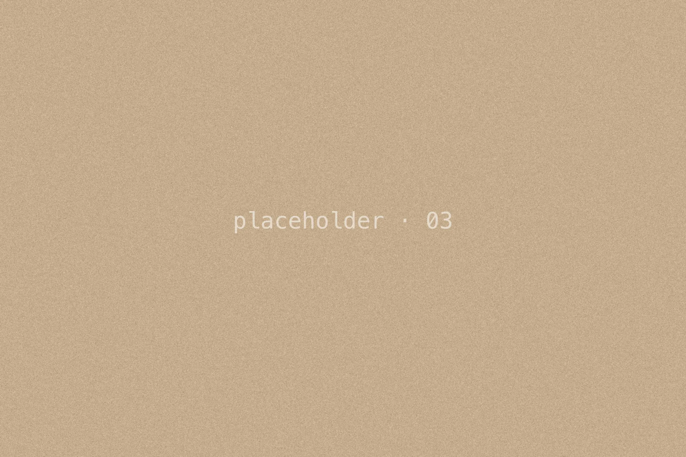 Placeholder frame, pale warm grain.